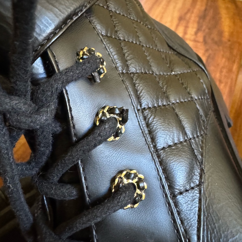 CHANEL Sleek Black Moto Boots - Picture 3 of 9